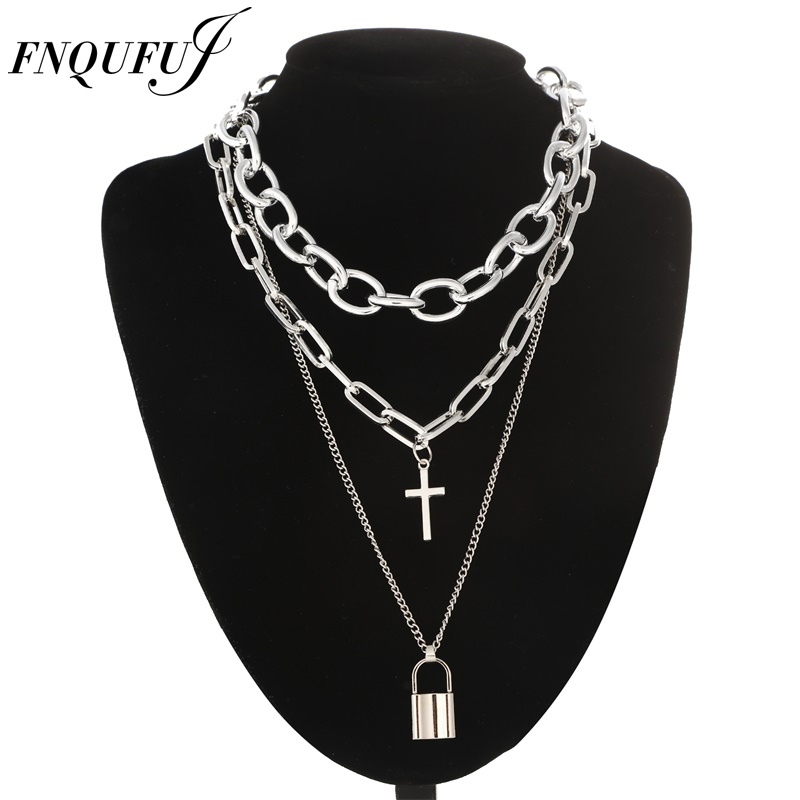 Men Accessories Neck Chain - Многослойная гранж Эстетическая бижутерия винтажная цепочка