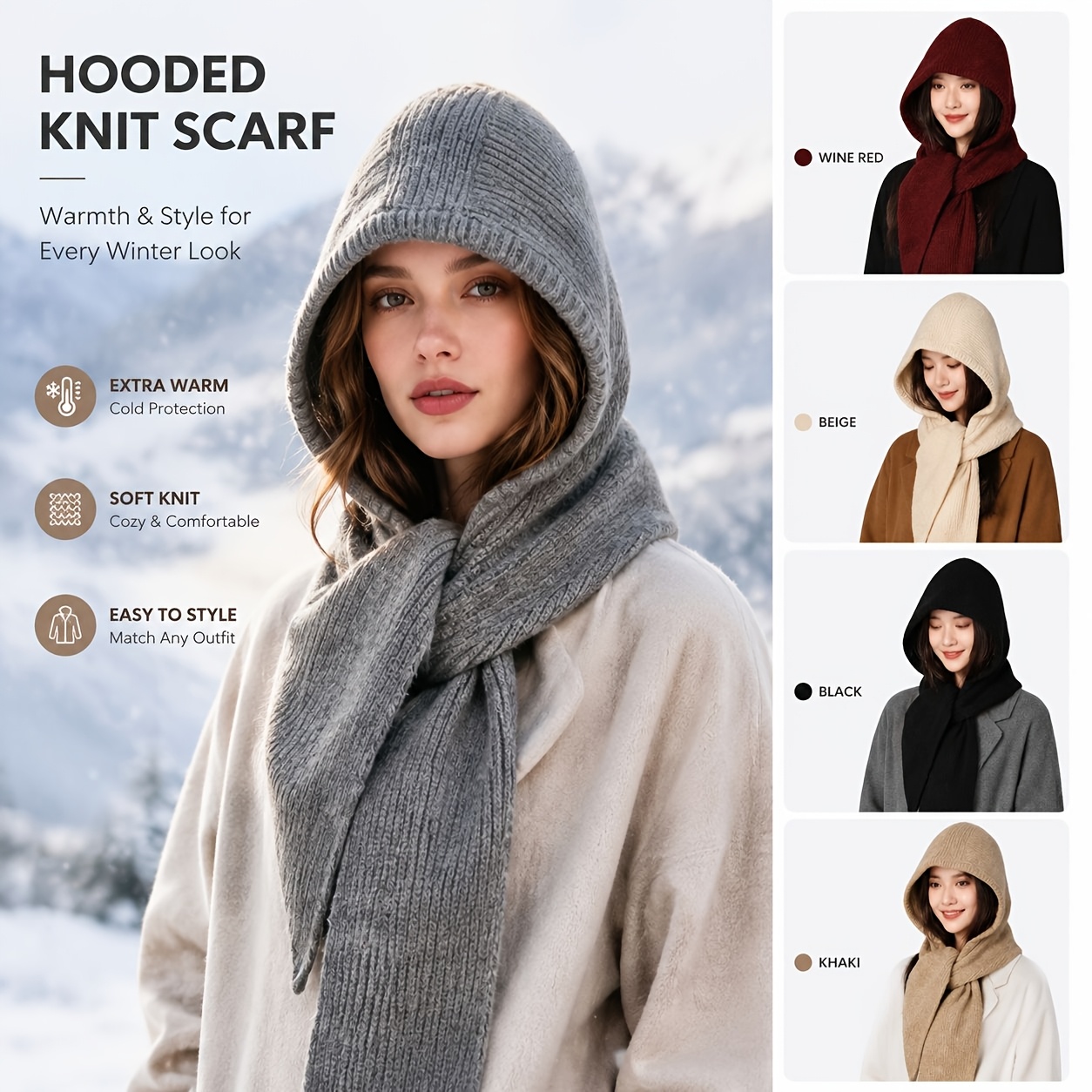 Женский и мужской шарф с капюш – обзор и цена Men Accessories All