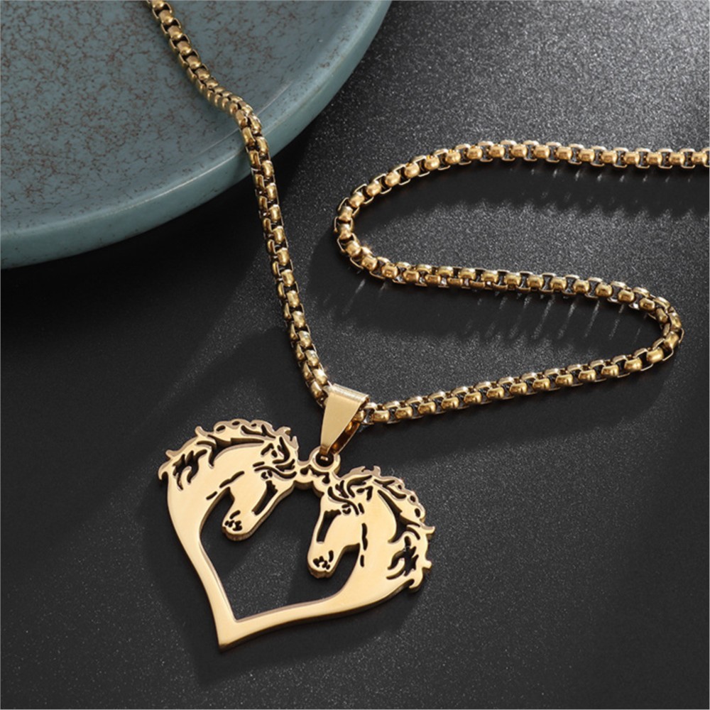 Хип-хоп выдолбленные лошади ку – обзор и цена Men Accessories Neck Chain