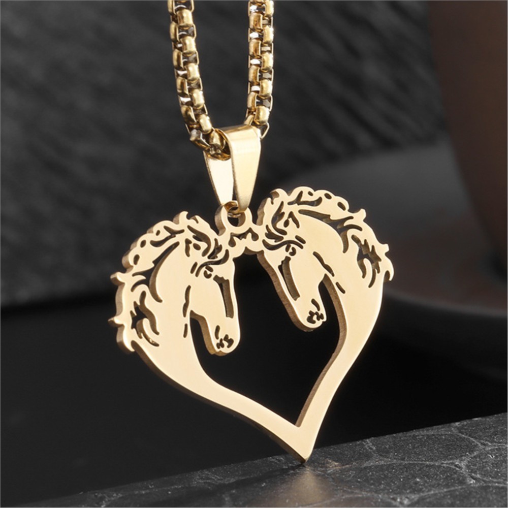 Хип-хоп выдолбленные лошади ку – обзор и цена Men Accessories Neck Chain
