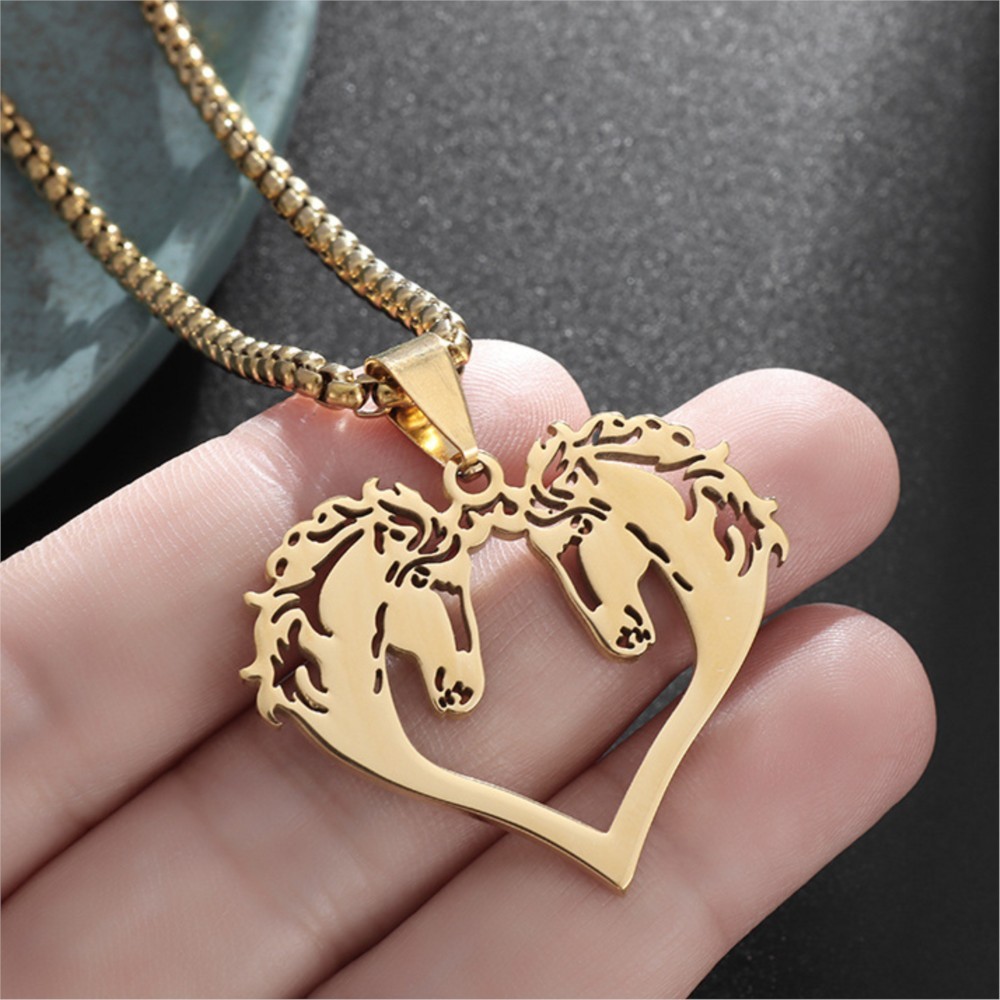 Хип-хоп выдолбленные лошади ку – обзор и цена Men Accessories Neck Chain